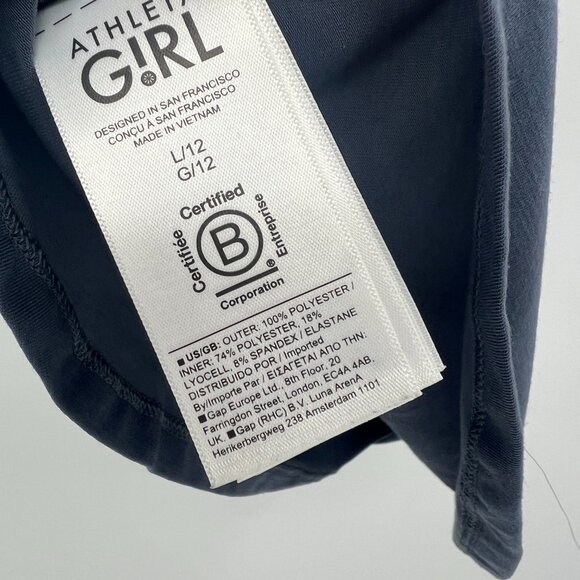 Athleta Girl Double Dutch Blue Tank Girls Large 12 - Picture 4 of 4